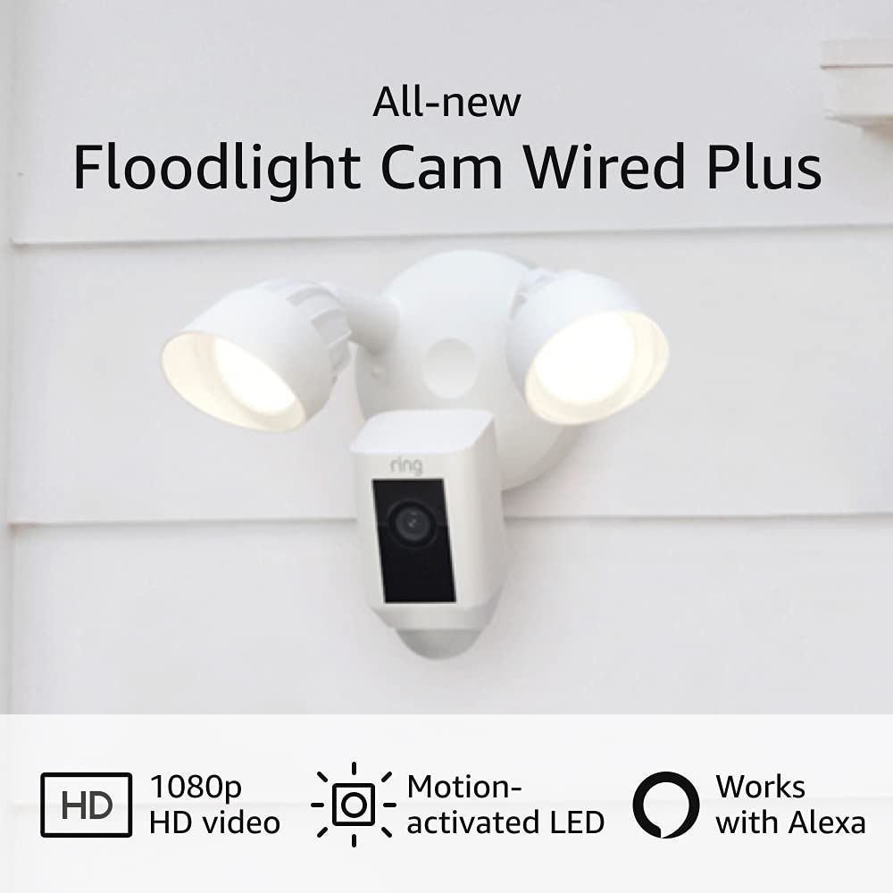 Ring Floodlight Cam Wired Plus's security features