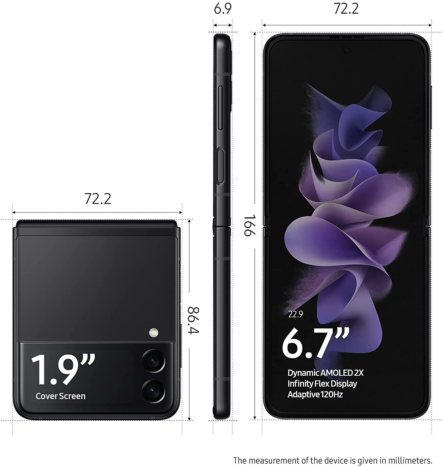 Samsung Galaxy Z Flip3 in black