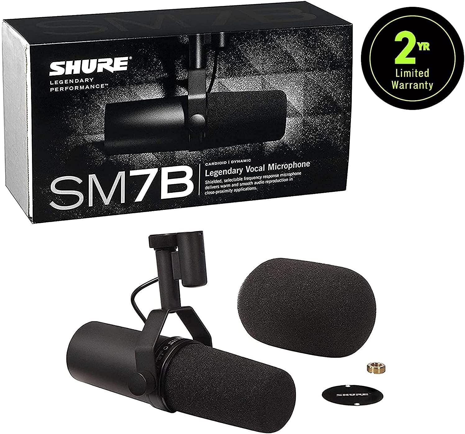 Shure SM7B Cardioid Dynamic Vocal Microphone Packaging