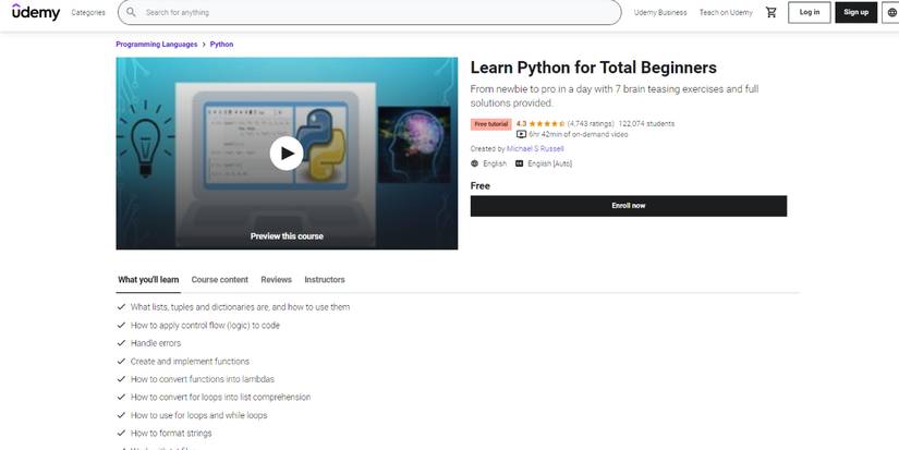 9 Free Online Courses for Python Beginners
