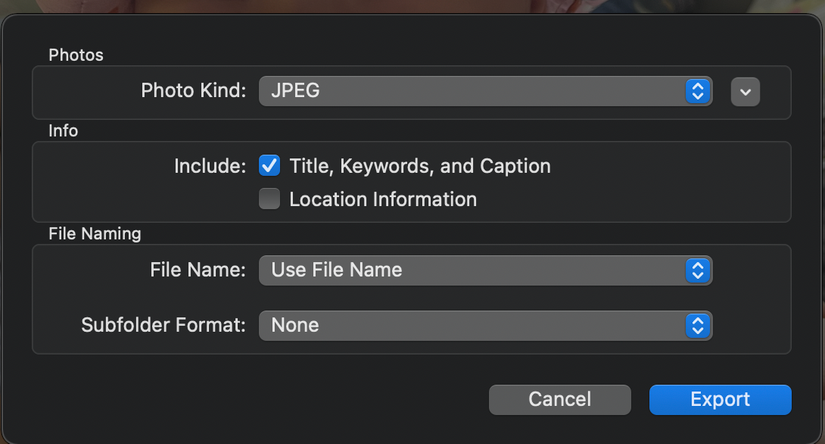 How to Export Photos as a Different File Format on a Mac