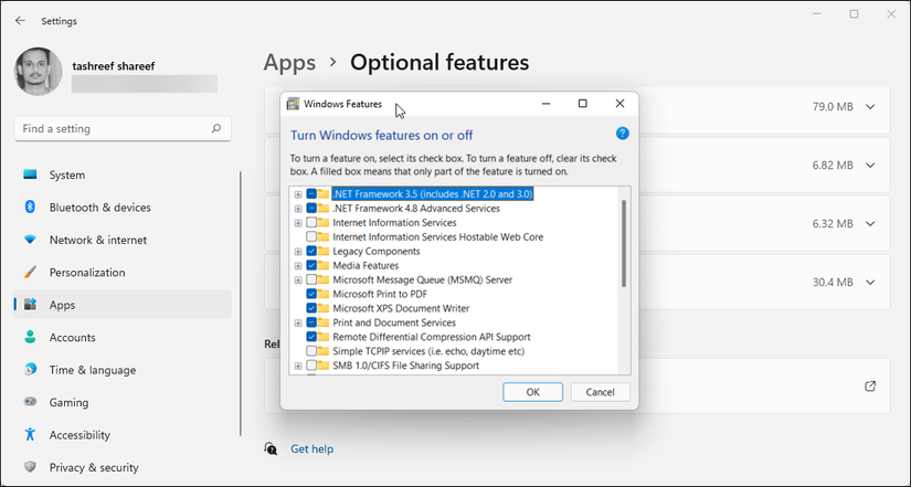 Windows Features Dialog Box How to Add or Remove Optional Features in Windows 11