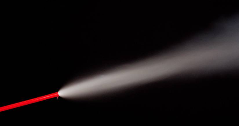 compressed air coming out of duster