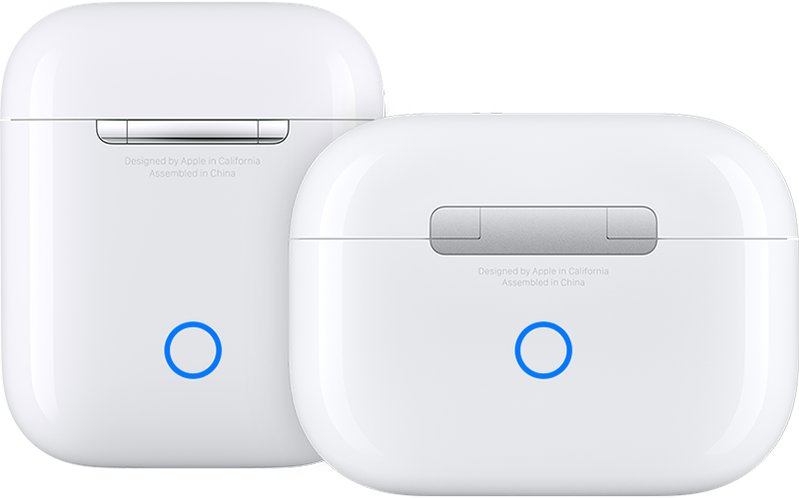The Reset button on AirPods and AirPods Pro