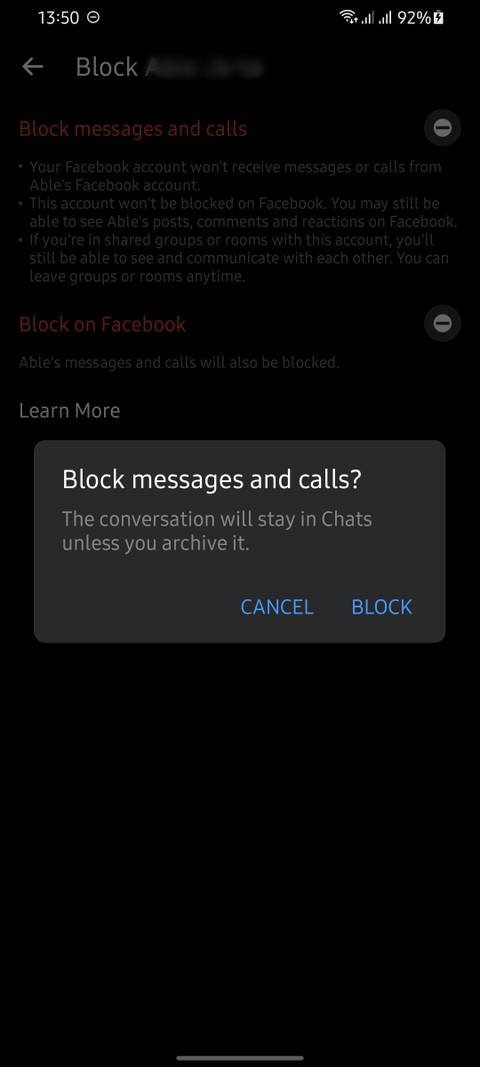 How to Block and Unblock a User on Messenger