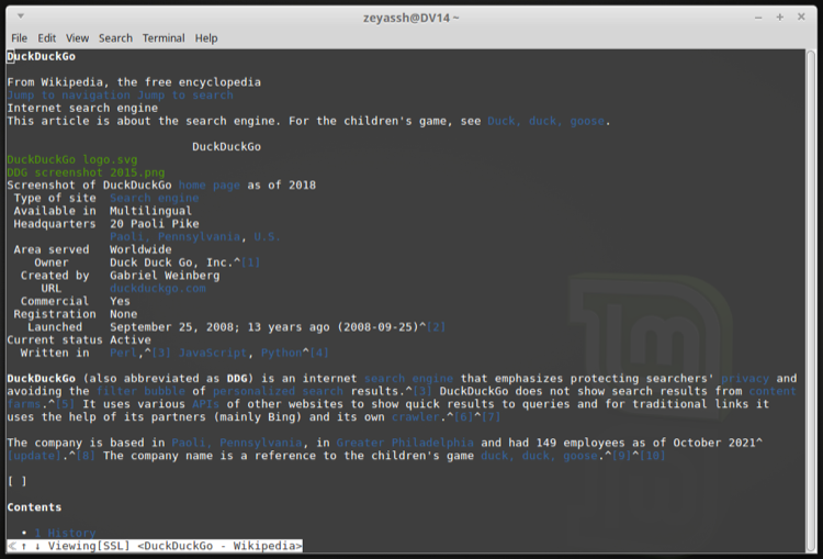 Dack File How to Search DuckDuckGo From the Linux Terminal