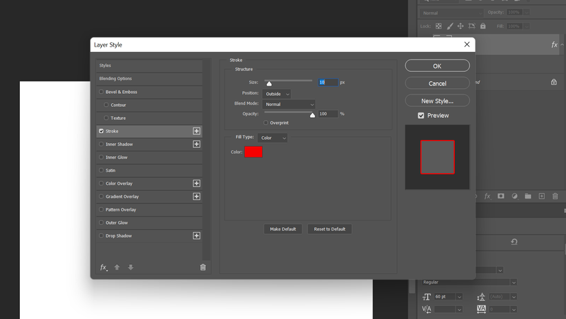 photoshop add borders to image