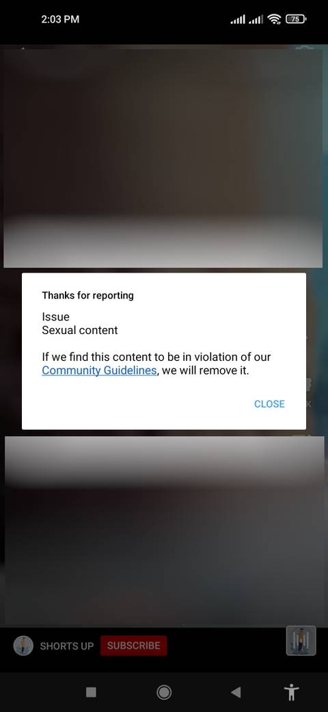 YouTube Shorts reported