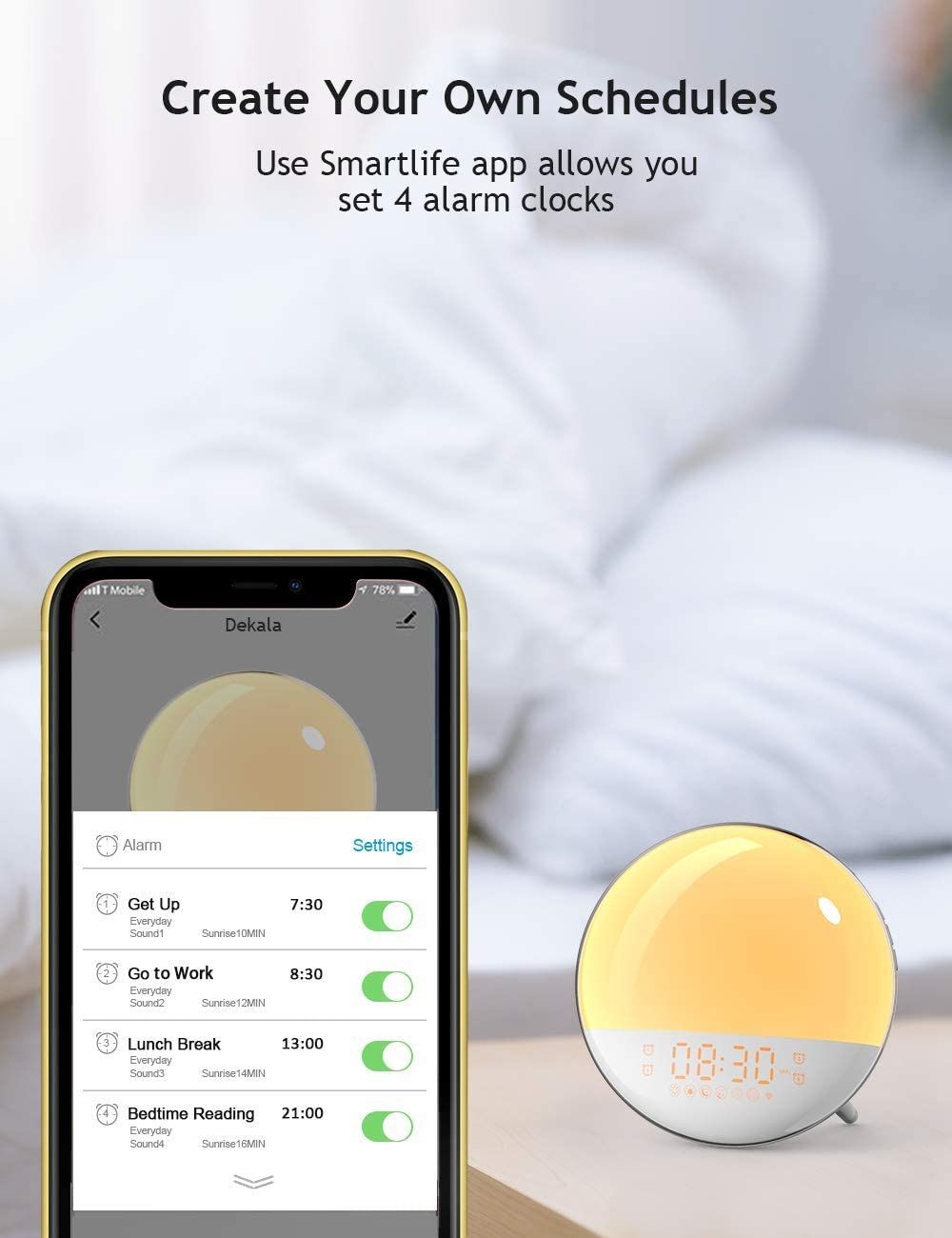 Dekala Smart Sunrise Alarm Design 3