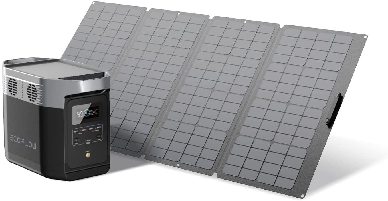 EcoFlow DELTA Mini Solar Generator with solar panels
