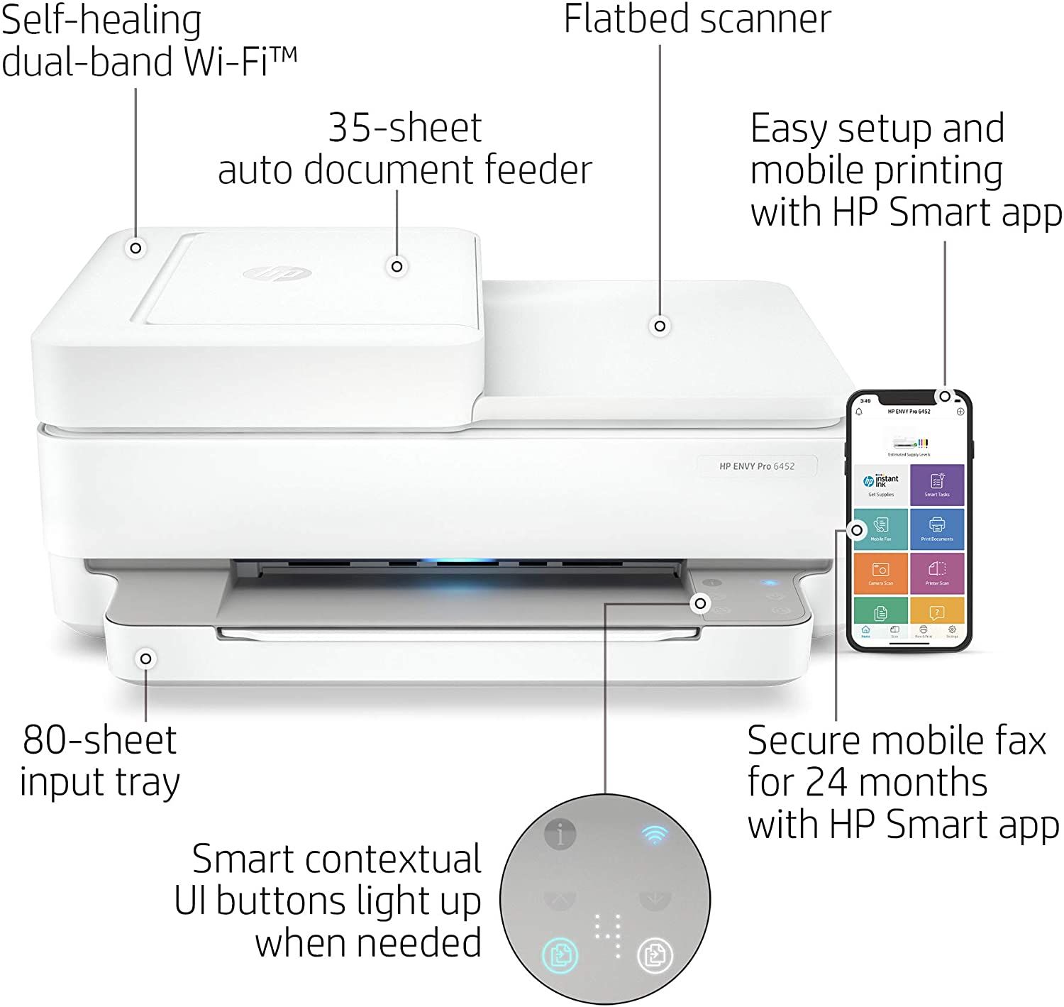 HP Wireless Inkjet Color Printer features