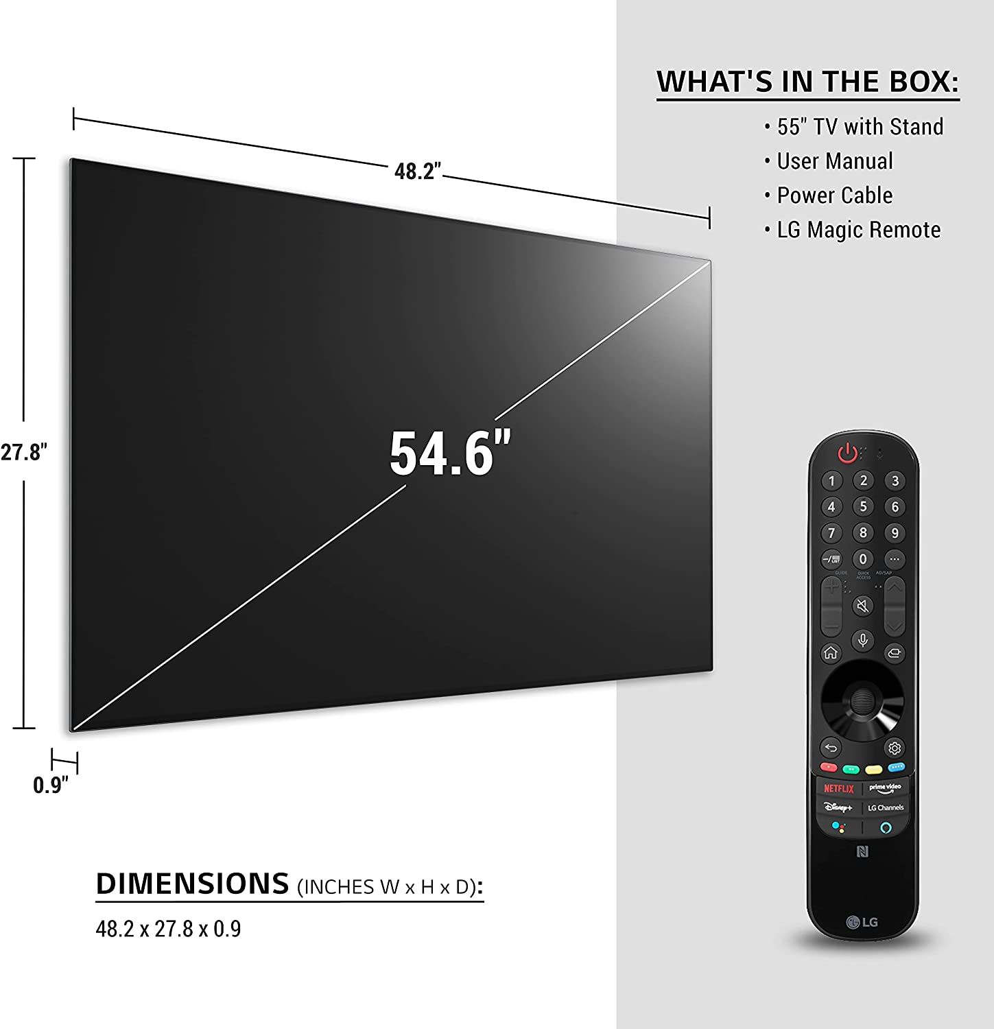 تلویزیون هوشمند LG OLED G1 55 اینچی 4K در محتوای جعبه