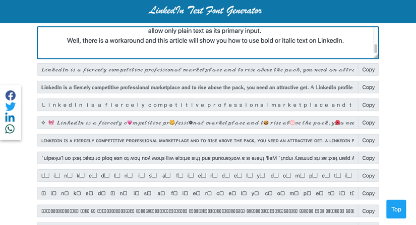 Linkedin Text Generator How to Format Text on LinkedIn