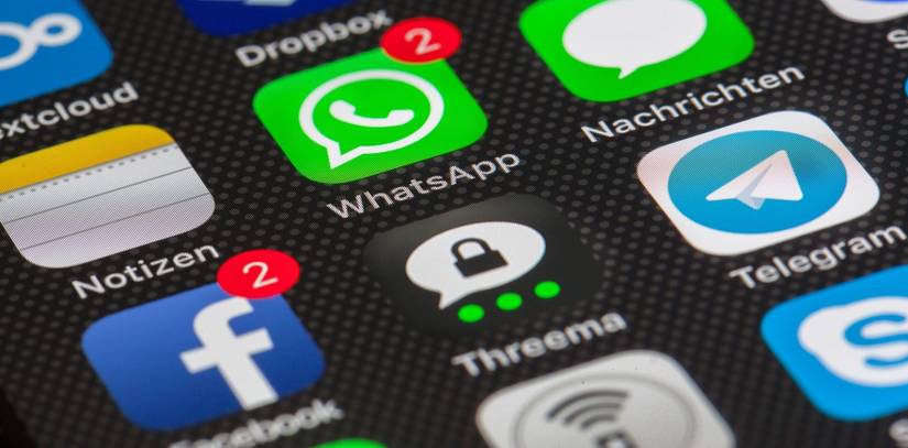 Social media apps on a screen