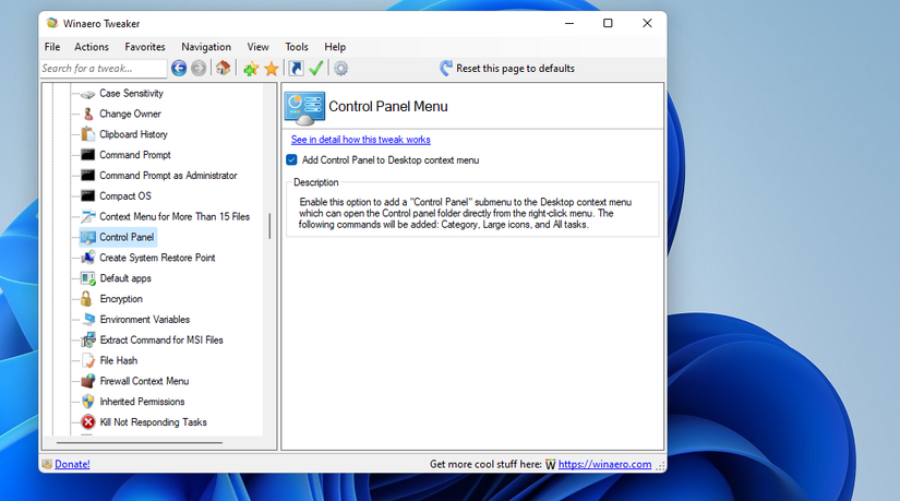 How to Set Up Control Panel Shortcuts in Windows 11
