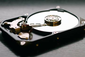 A computer hard drive.