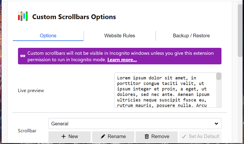 How to Customize the Scrollbar in Google Chrome With Custom Scrollbars