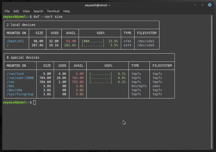 How to Check Disk Usage on Linux With duf