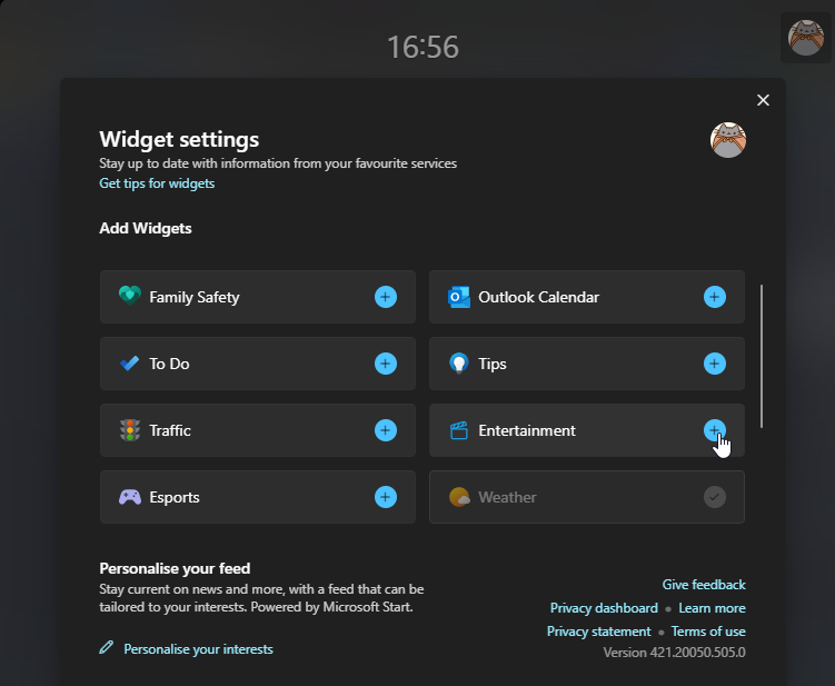 How to Use Windows 11's Entertainment Widget