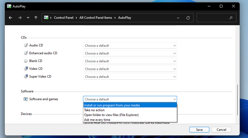 How to Change the AutoPlay Settings in Windows 11