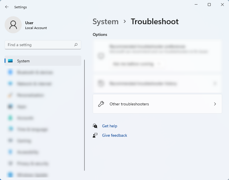 other troubleshooters