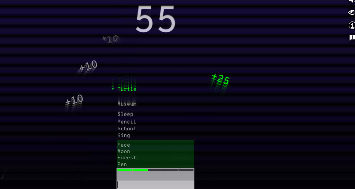 Semantris Arcade mode screenshot