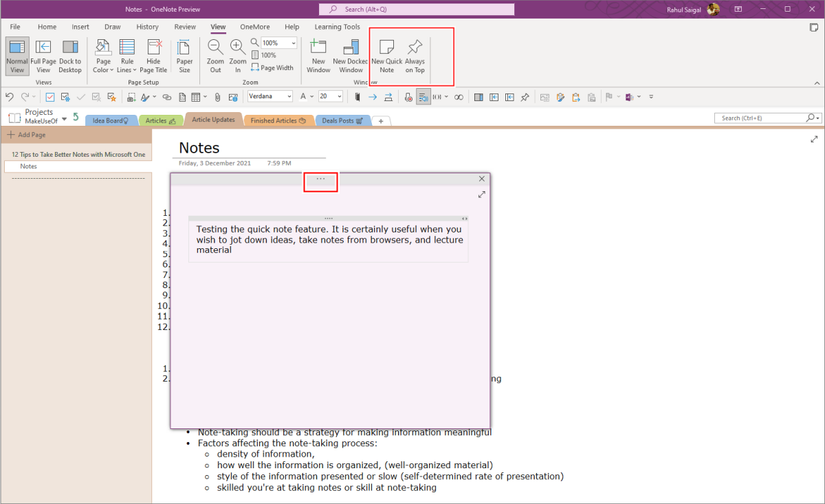 11 Tips to Take Better Notes With Microsoft OneNote
