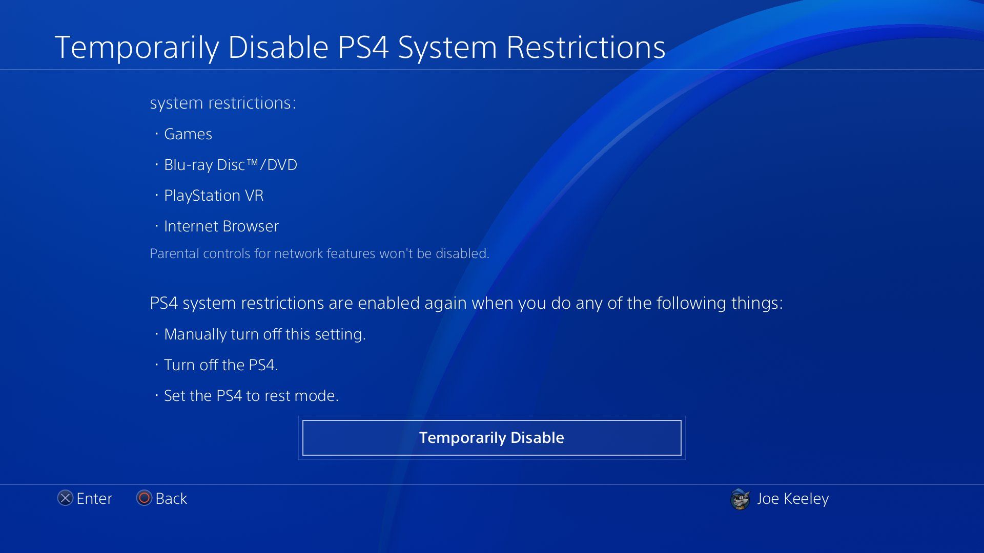 How to Remove the PS4's Parental Controls