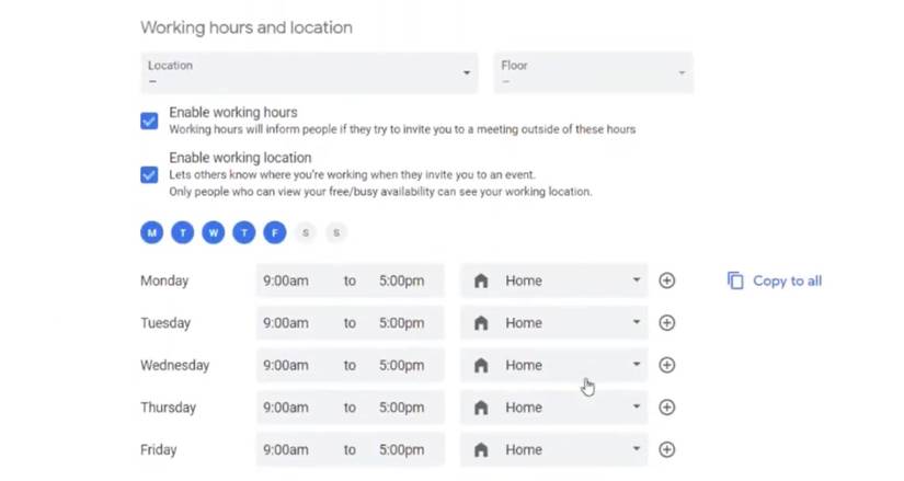 How to Set Working Locations in Google Calendar
