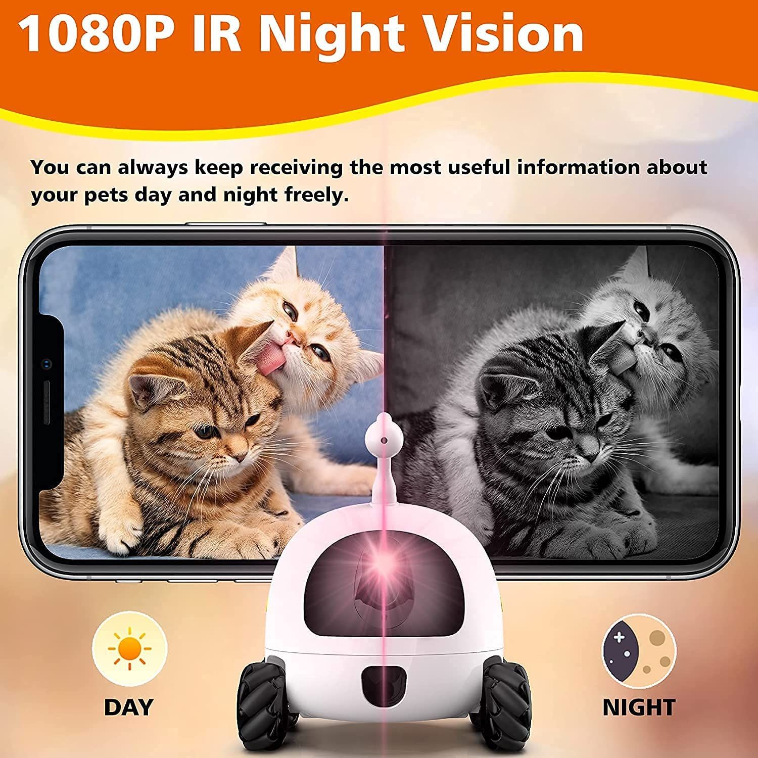 AJK Smart Pet Camera night vision