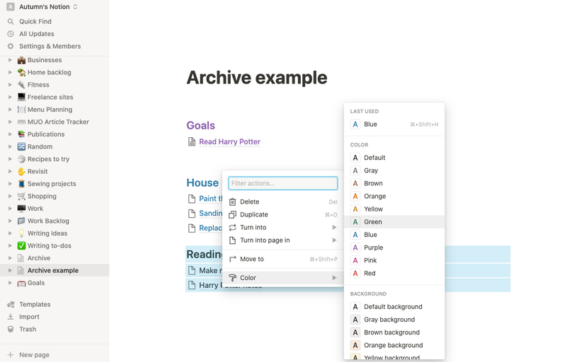 How to Archive Items in Notion