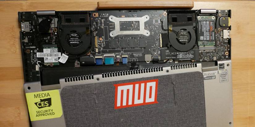 Laptop Bottom Cover Removed Exposing Internal Fans