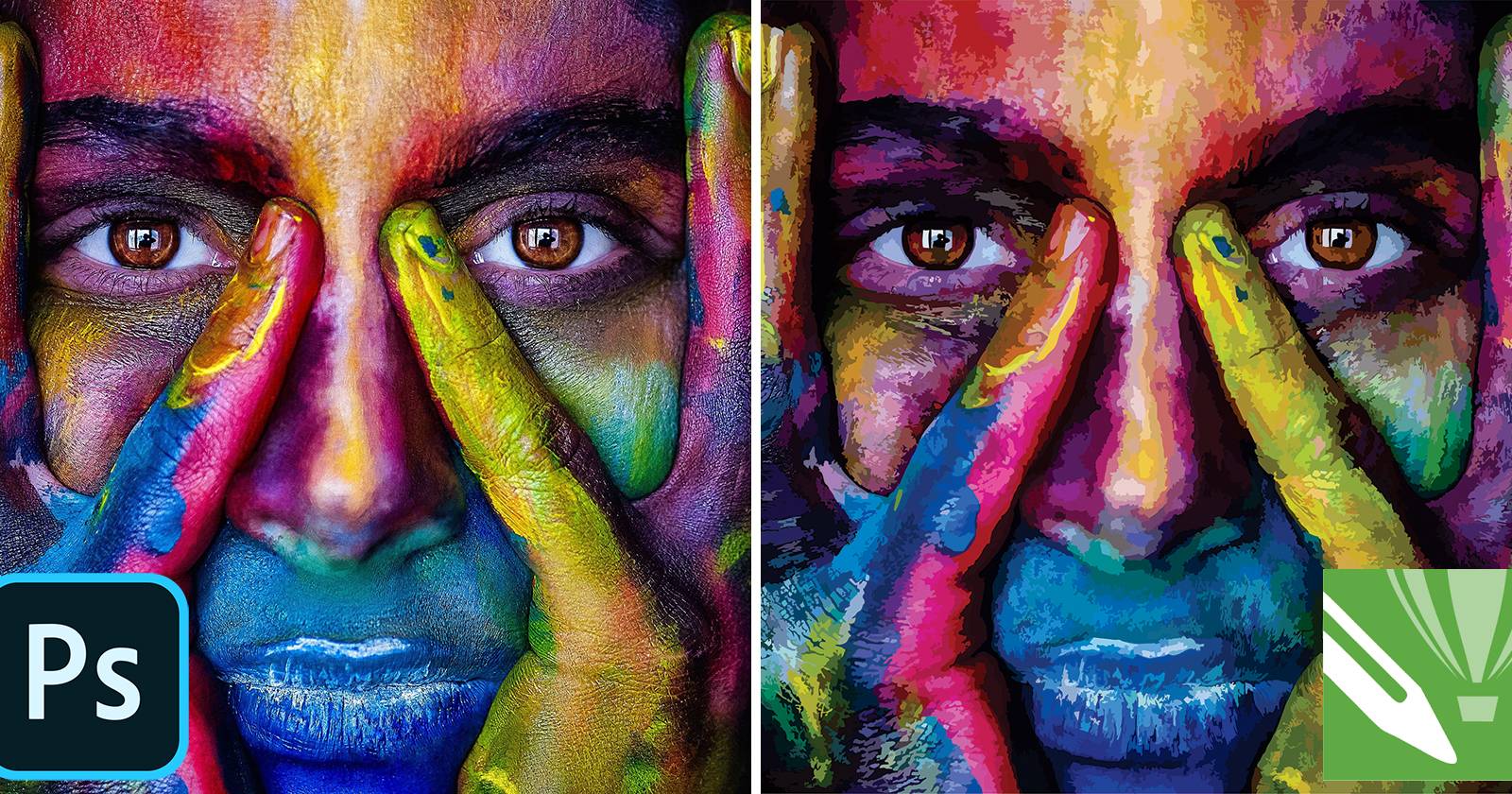 Photoshop vs coreldraw illustration