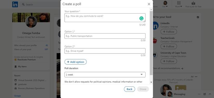 How to Create a Poll on LinkedIn