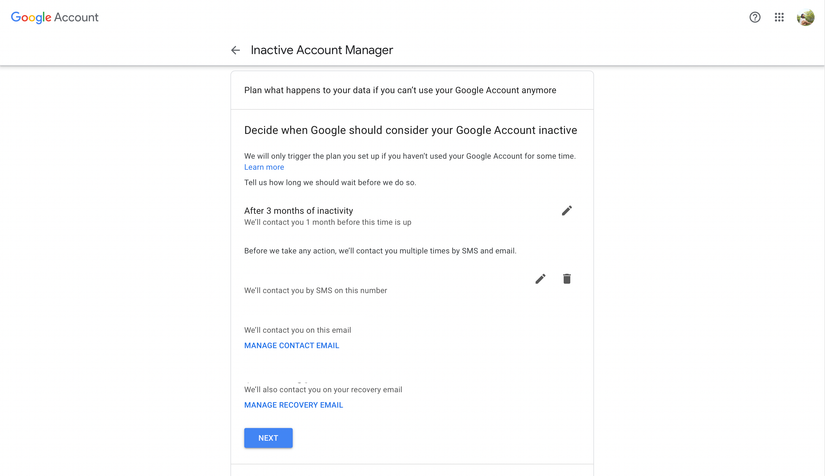 How to Set an Inactive Account Manager on Google