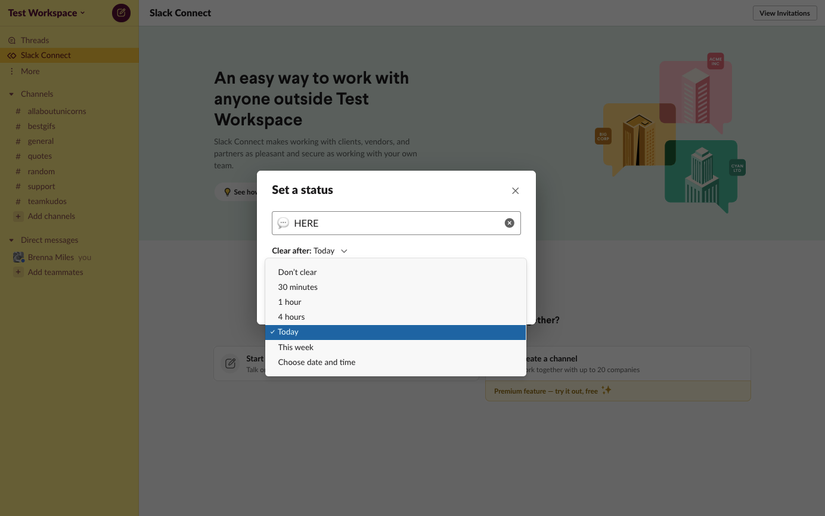 How to Change Your Slack Status
