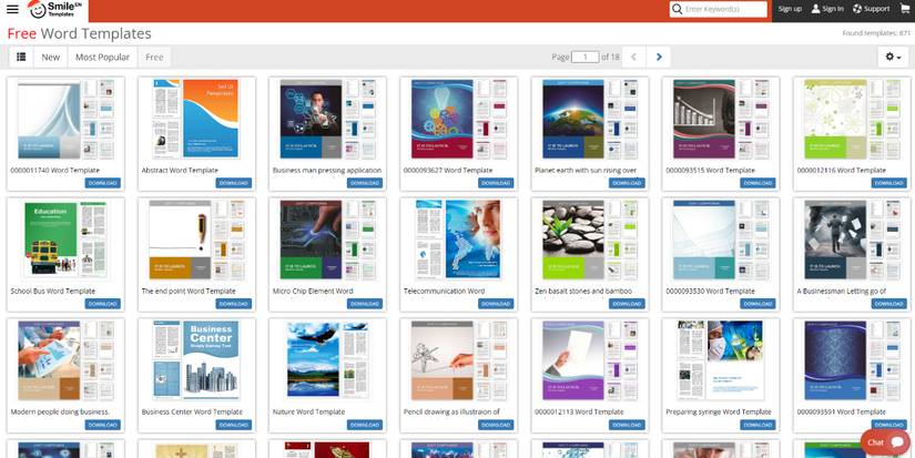 A view of the SmileTemplates website