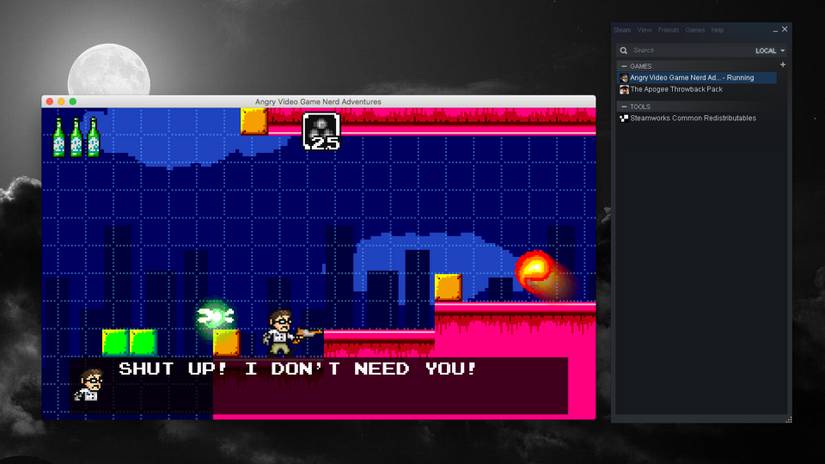 Steam Running thrugh PlayOnMac with AVGN Adventures