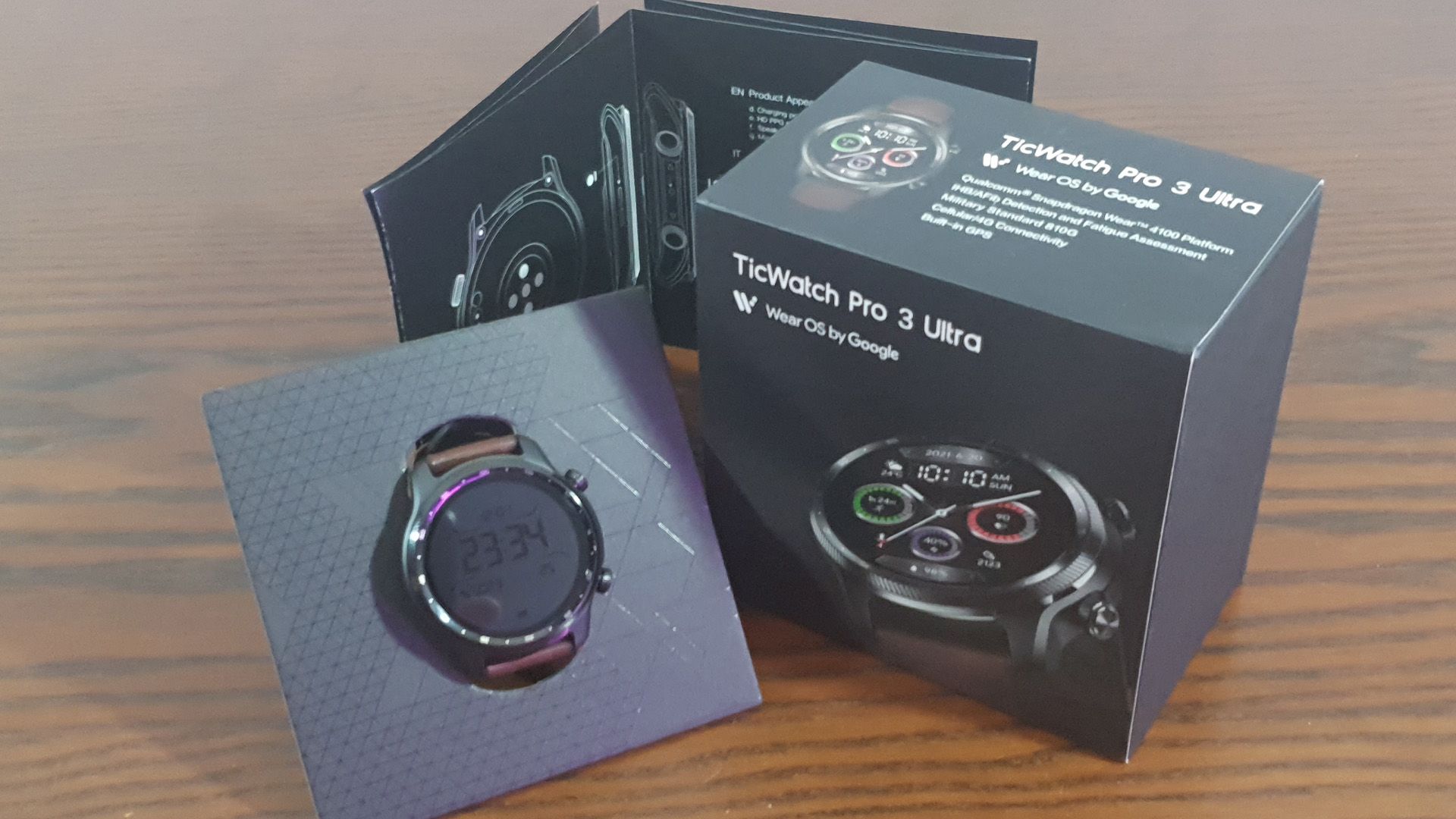 TicWatch Pro 3 Ultra GPS Product Close up On Table