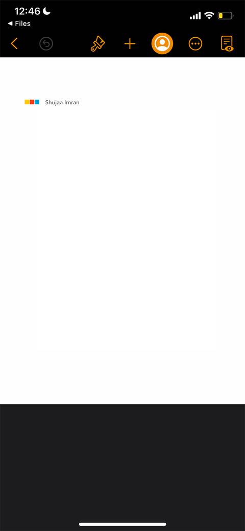 Three dots in the top-right corner of Pages