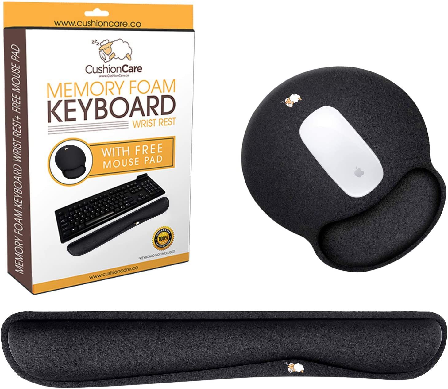 A Cushioncare wrist rest set with packaging