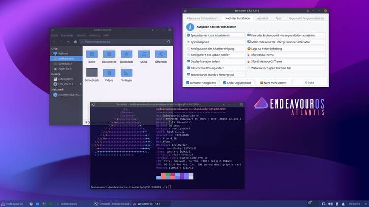Дистрибутивы Linux, которые пережили своих создателей интерфейс рабочего стола EndeavourOS с установщиком