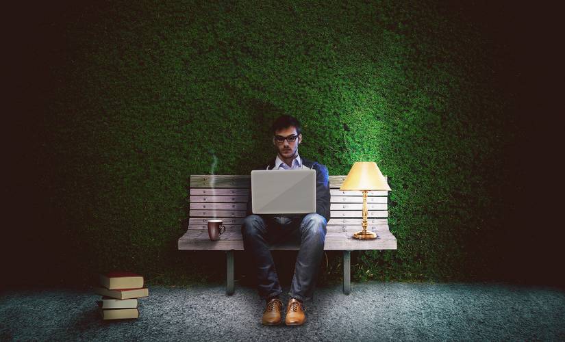 Guy on a laptop