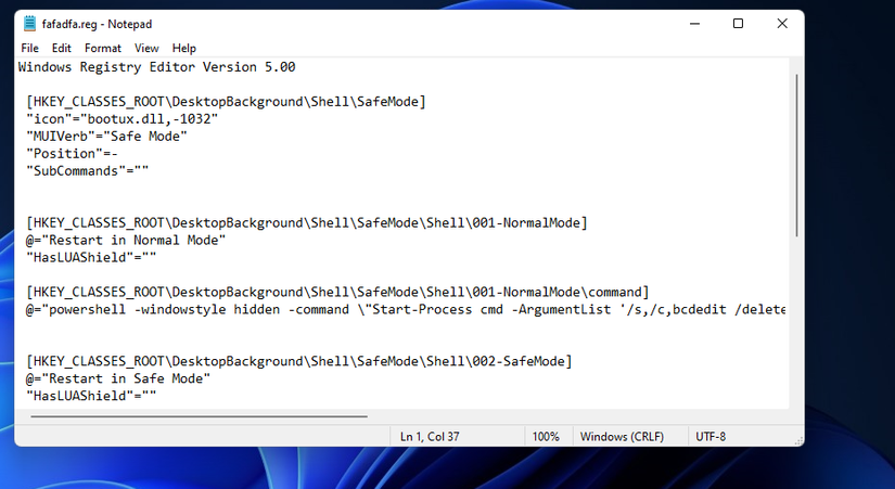 How to Add a Safe Mode Option to the Context Menu in Windows 11
