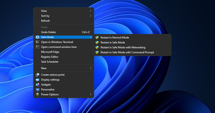 How to Add a Safe Mode Option to the Context Menu in Windows 11