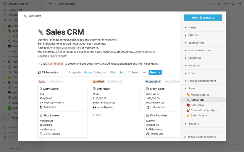 How to Build a Simple CRM in Notion