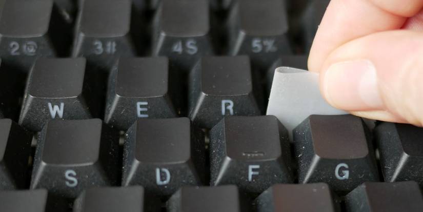 Cleaning Under Mechanical Keyboard Keys With Tape