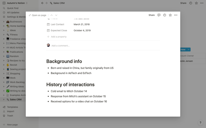 How to Build a Simple CRM in Notion