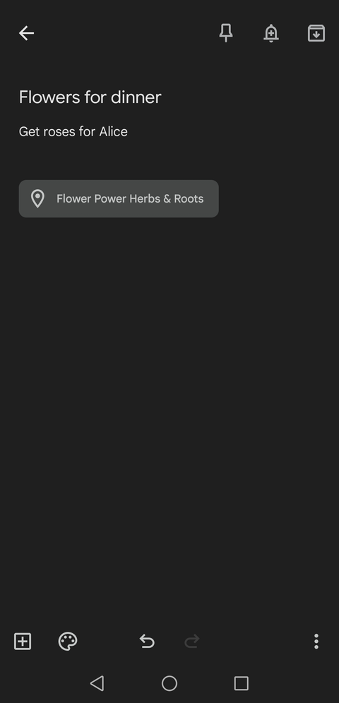 Google Keep location-based reminder