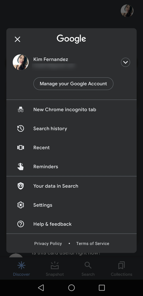 Google app reminders